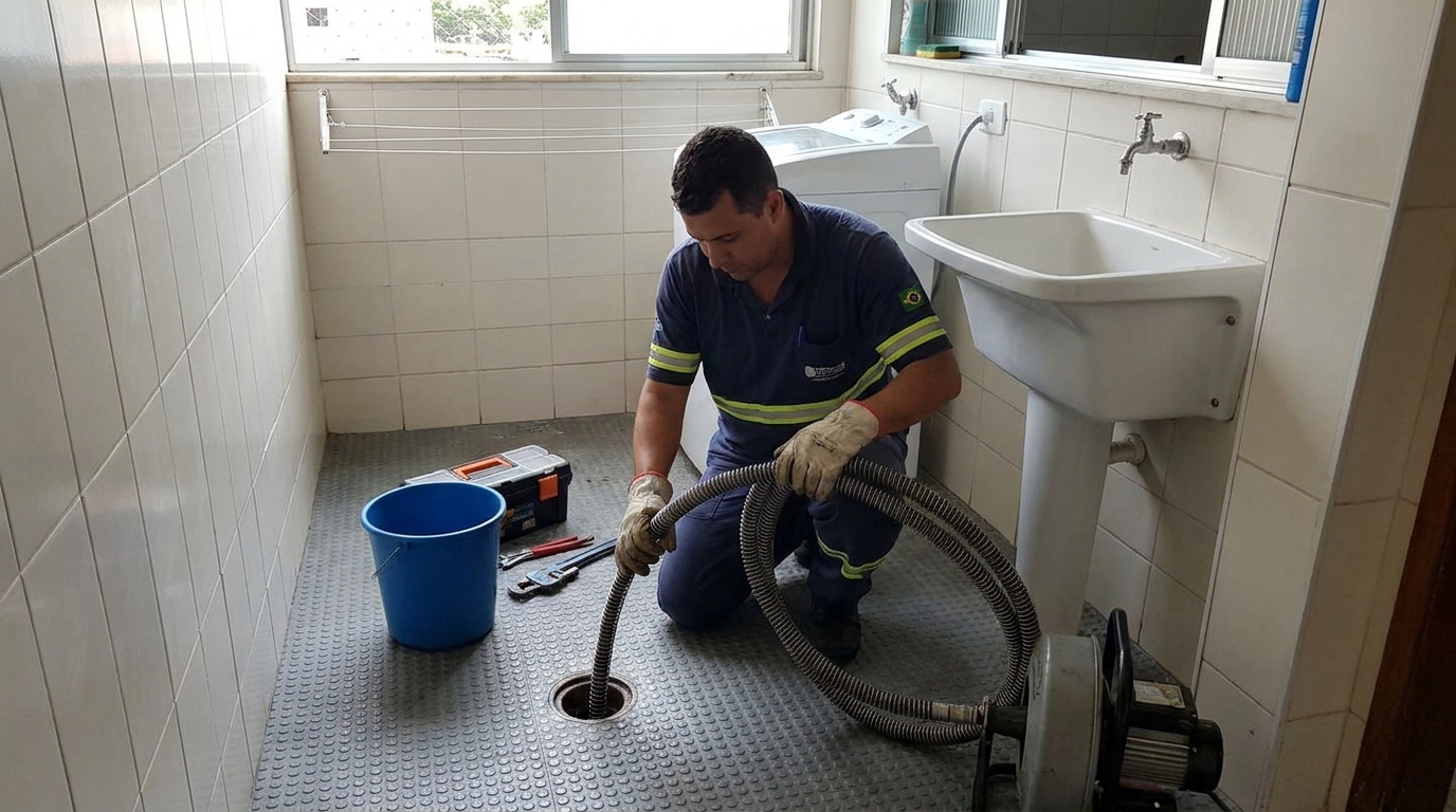 Desobstrução na Cozinha em Indaiatuba‑SP